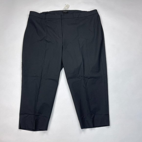 Talbots Perfect Crop Pants Women 24W NWT $90 Stretch Cotton Elastic Waist Pocket - Picture 1 of 9